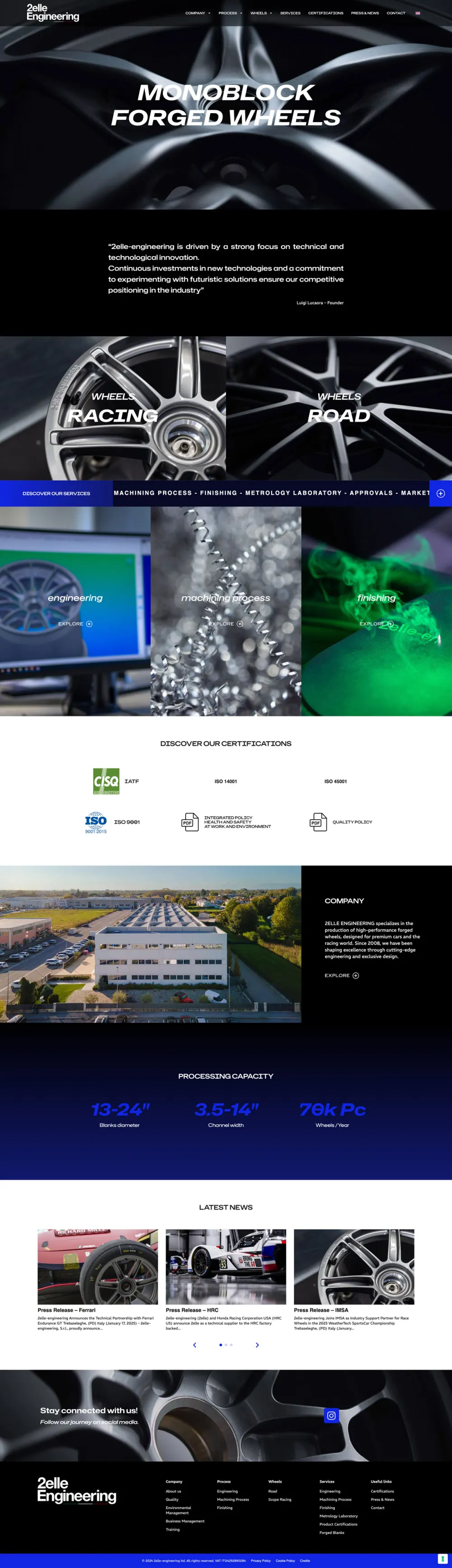 Sito 2Elle Engineering, pagina about-us